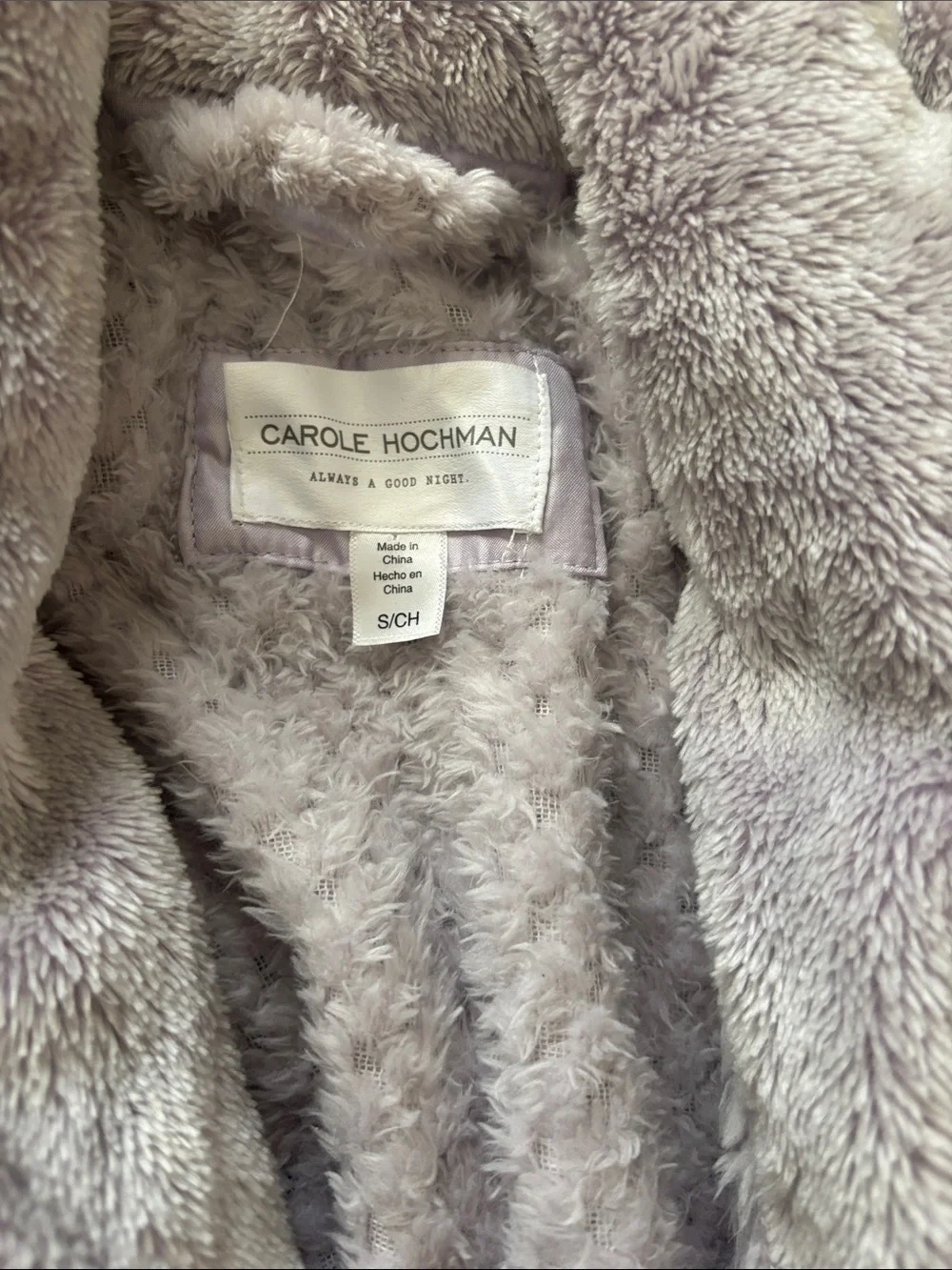 Midnight by Carole Hochman Plush Kids Bath Robe in Light Gray